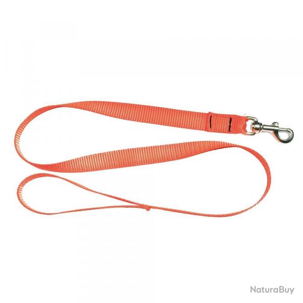 Laisse Chien Country 1,20 m Sangle Orange Fluo - Haute Visibilit - Rsistante et Pratique