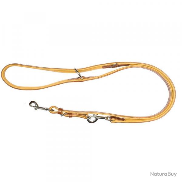 Laisse de Dressage Cuir Marron Heim - Cuir Vritable - Rsistante et Confortable - Contrle Optimal 