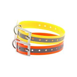 Collier pour Chien Country - Tour de Cou 41,5-58,5 cm - Orange Fluo - Sécurité et Visibilité Optimal