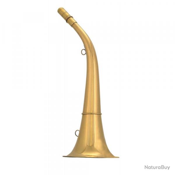 Corne Ronde Compigne Laiton Poli - 24 cm - Son Puissant - Pour Signalisation et Appel 30 cm