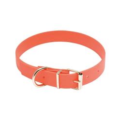 Collier pour Chien Country Biothane Orange Fluo - Résistant et Imperméable - Sécurité et Visibilité 