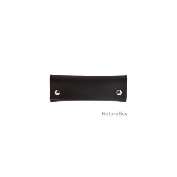 Etui de poche Max Capdebarthes VESTON cuir noir, pour couteaux de 12/13 cm de manche.