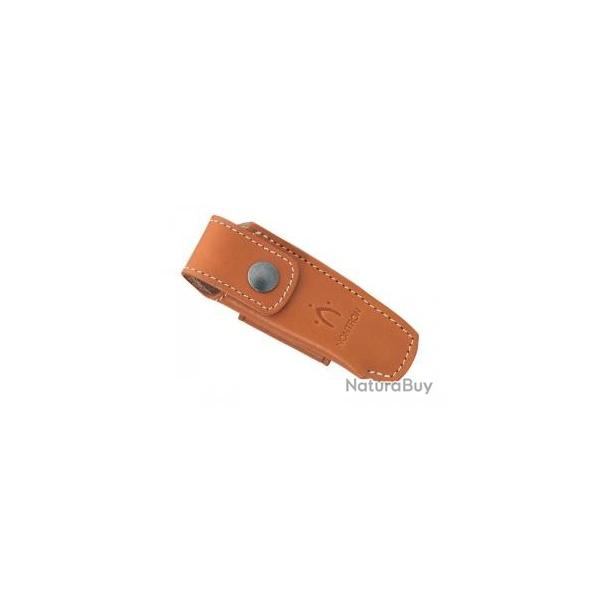 Etui Nontron N22 cuir fauve de 10,5 cm de manche