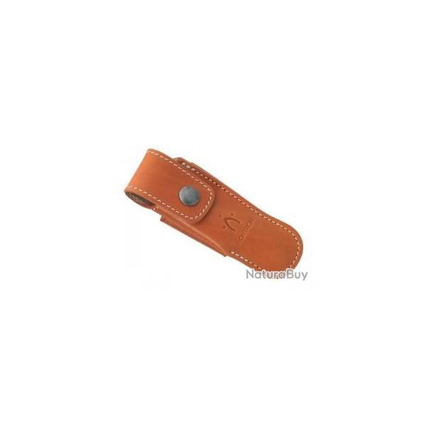 Etui Nontron N25 cuir fauve de 12 cm de manche