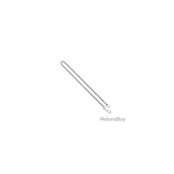 Lot 12 chanes gourmette, acier nickel,  mousqueton tournant et patte Longueur 45cm