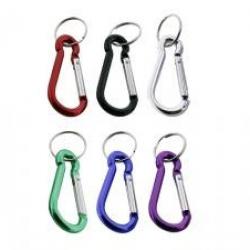 Lot de 12 mousquetons, coloris assortis.
