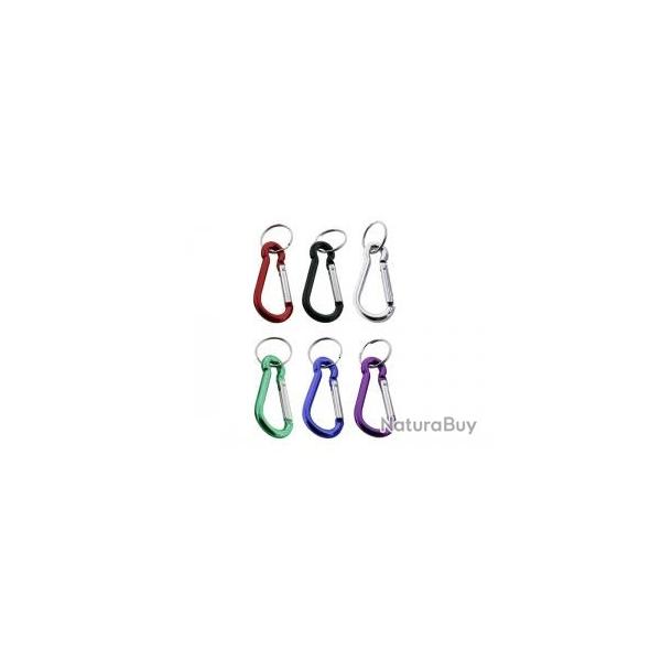 Lot de 12 mousquetons, coloris assortis.
