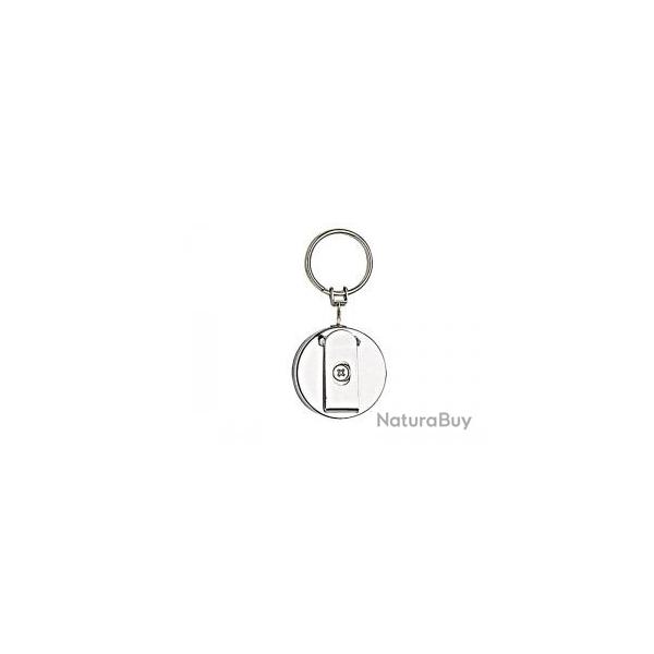 Chanette extensible ( enrouleur) botier diamtre 4 cm avec clip  Longueur 37 cm