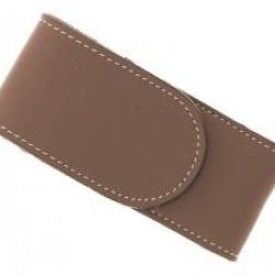 Étui Pielcu cuir taupe pour couteaux de 11/12 cm de manche.