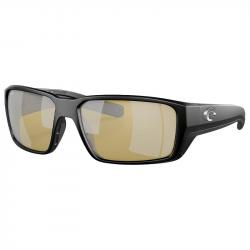 Lunettes polarisantes COSTA DEL MAR Fantail pro Matte black Sunrise silver mirror 580G