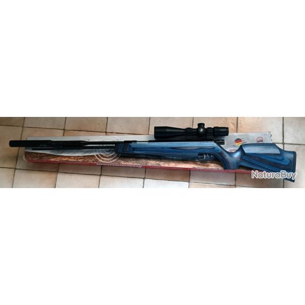 Weihrauch HW97K Blue Laminated 19 joules + lunette Vector Optics Veyron 6-24x44 FFP + silencieux