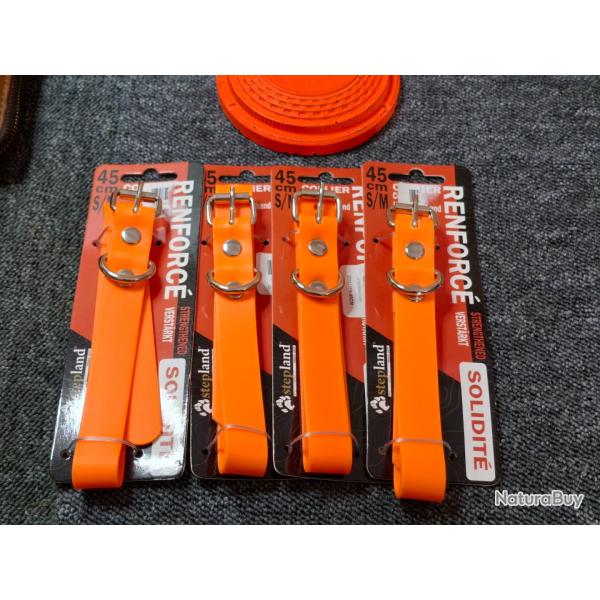 Lot 4 colliers RENFORCE FLUO 45cm S/M