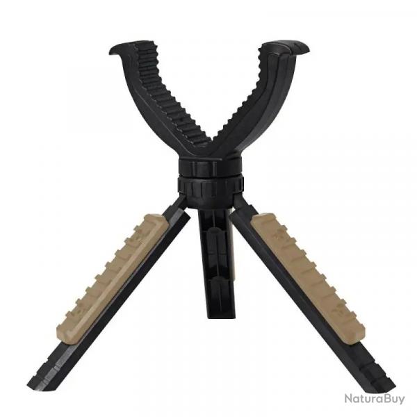 Trpied de Chasse Multifonctionnel en ABS Portable Pliable avec Tte V-Yoke Chasse Observation Kaki