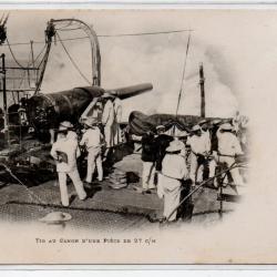 CPA - Marine Militaire - Tir au Canon dune Piece de 27c/m  N°3909