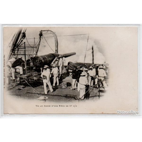 CPA - Marine Militaire - Tir au Canon dune Piece de 27c/m  N3909