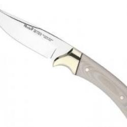 Poignard Muela SETTER lame 11 cm acier inox X50CrMoV15 manche beige +étui cuir