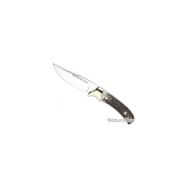 Poignard Muela SETTER lame 11 cm acier inox X50CrMoV15 manche plaquettes cerf vritable +tui cuir