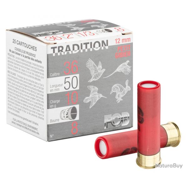 Cartouches Fob Tradition Cal 12 mm bte de 25