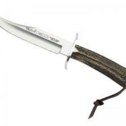 Poignard Muela GREDOS lame 16 cm acier inox X50CrMoV15 manche bois de cerf +étui