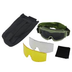 Masque balistique Helios Protector Z3 VULPO - 1 ensemble (Vert armée)