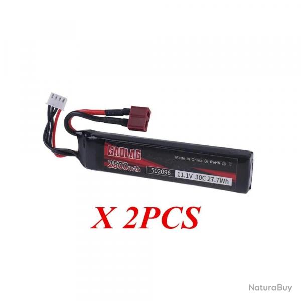 Batterie LiPo 502096 11,1 V 3S 2500 mAh 30 C - 2pcs T
