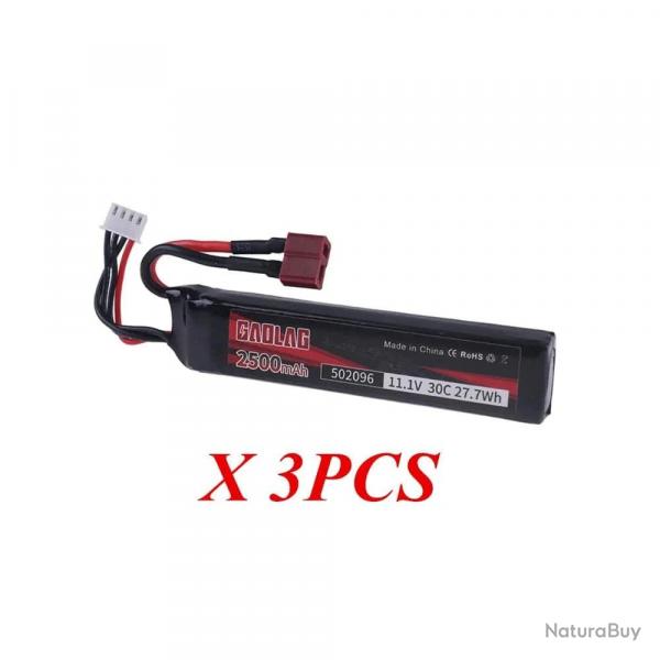 Batterie LiPo 502096 11,1 V 3S 2500 mAh 30 C - 3pcs T