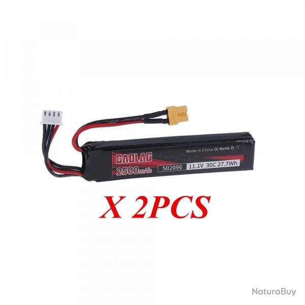 Batterie LiPo 502096 11,1 V 3S 2500 mAh 30 C - 2pcs XT30