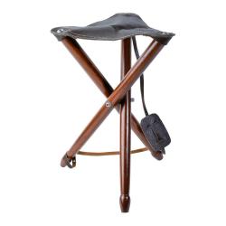 TREPIED BOIS SIEGE CUIR TM - 