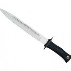 Poignard Muela ESCORP  lame 19 cm acier inox 420, manche gomme noire +étui