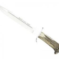 Poignard Muela ALCARAZ lame 26 cm acier inox X50CrMoV15, manche cerf véritable garde inox +étui