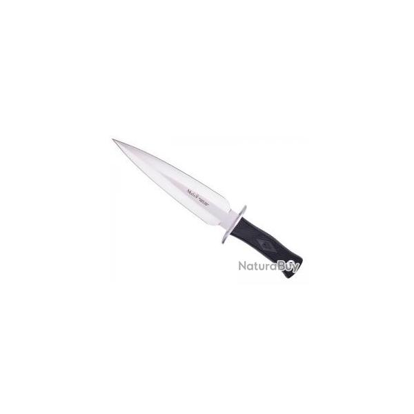 Dague Muela CARIBU lame double tranchant 20 cm acier inox X50CrMoV15 manche gomme +tui