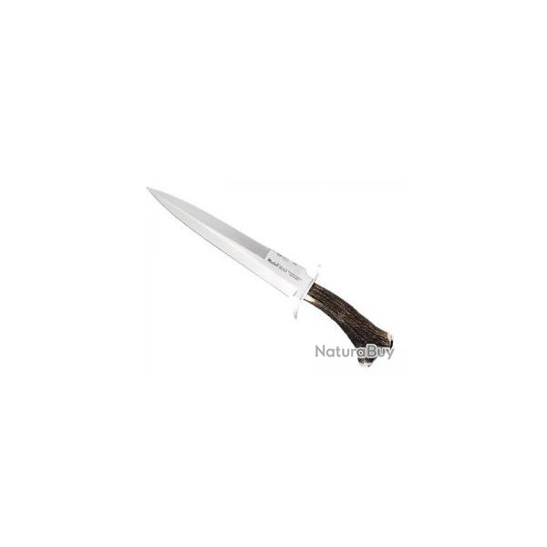 Dague Muela BEAR lame double tranchant 24 cm acier inox X50CrMoV15, manche cerf  +tui