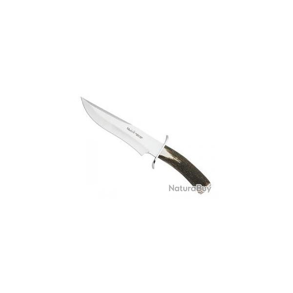 Poignard Muela MAGNUM lame 19 cm acier inox X50CrMoV15 manche bois de cerf +tui