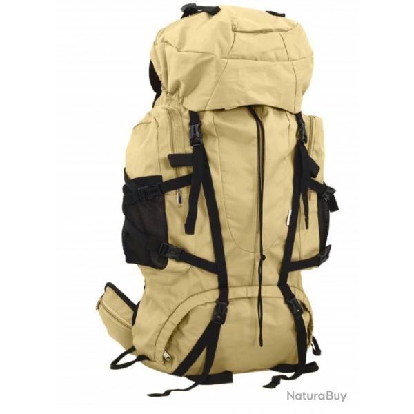 Sac  dos de randonne kaki 60L en tissu Oxford - Pour homme aventurier et activits outdoor