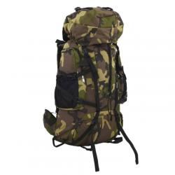 Sac à dos vert camouflage 60 L en tissu Oxford - Pour homme amateur de randonnée et camping