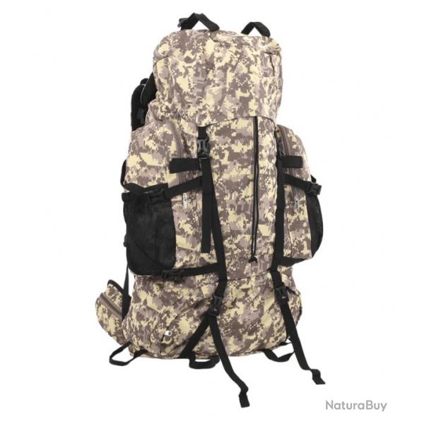 Sac  dos camouflage marron 60L en tissu Oxford - Randonne & camping pour homme