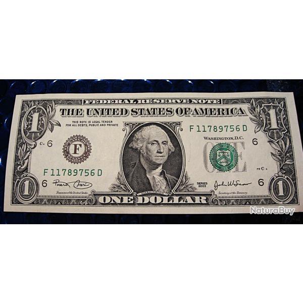 U.S.A billet de 1 one  dollars srie 2003  (neuf)