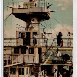 CPA -Marine Militaire - SCENES DE BORD - Les Timoniers Passerelles dun Cuirasse N°3920
