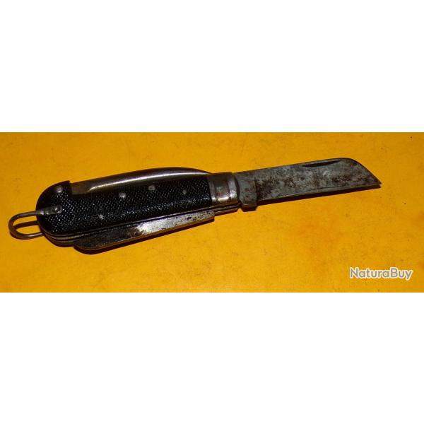 ARMEE ITALIENNE WWII COUTEAU PLIANT DE POCHE , FABRICATION ITALIENNE VISCONTI A CANZO , ETAT VOIR