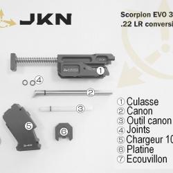 Conversion JKN pour CZ SCORPION EVO 3 S1 - 22LR