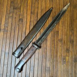 BAÏONNETTE ALLEMANDE MAUSER ASW 43 AVEC FOURREAU AU MÊME NUMÉRO WW2