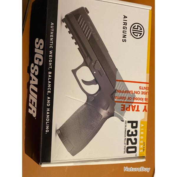 SIG P320 4,5mm plomb et BBS avec 2 chargeurs supplmentaires