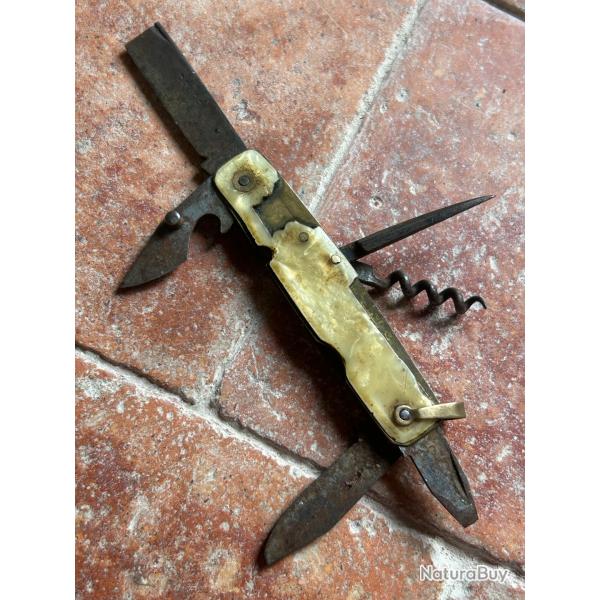 Couteau pliant multifonctions ancien - Pradel