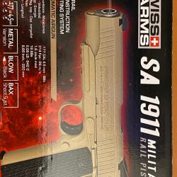 Swiss Arms Colt 1911 sable 4,5 BBS, jamais tiré