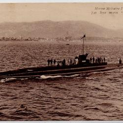 CPA - Marine Militaire Française -  Sous - Marin  " OBYRNE " N°3930