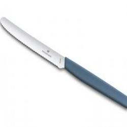 Couteau de table/tomates Swiss Modern Victorinox lame crantée 11 cm inox