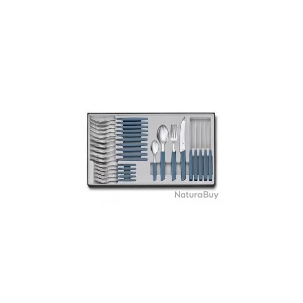 Mnagre 24 pices Victorinox Swiss Modern en acier inox 18/10 (couteaux table/tomate)
