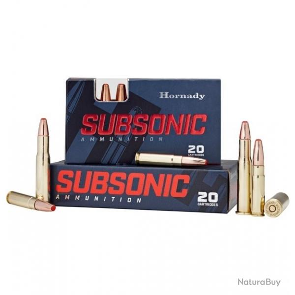 Munitions HORNADY Cal.30-30 SUBSONIC SUB-X 175GR PAR 60