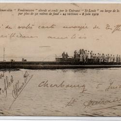 CPA - Marine Militaire Française -Le Submersible " Vendémiaire " aborde et coule par Cuirasse N°3938