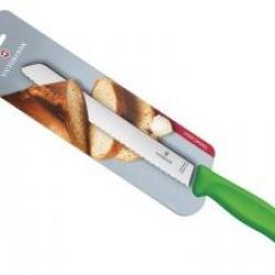 Couteau à pain Victorinox, lame à dents 21 cm inox, manche polypropylène vert